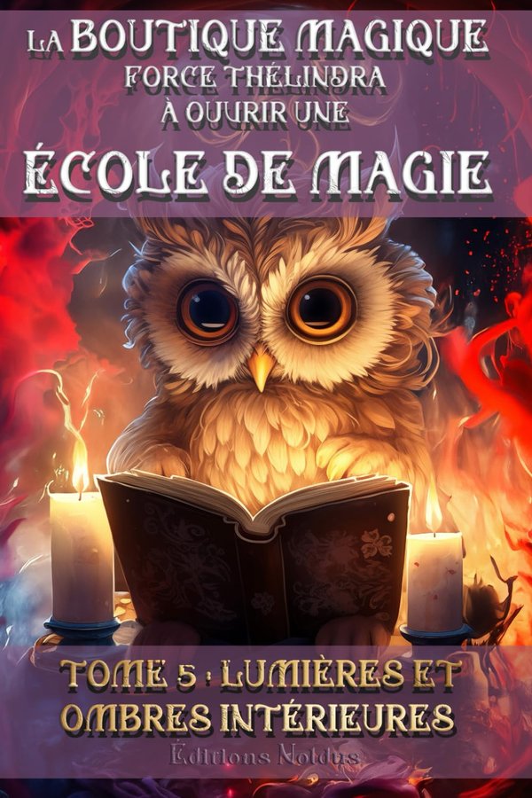 LA BOUTIQUE MAGIQUE FORCE THÉLINDRA À OUVRIR UNE ÉCOLE DE MAGIE Tome 5  LUMIÈRES ET OMBRES INTÉRIEURES 10-14ans DYS Livre fantasy enfant ado 9 10 11 12 13 14 ans facile à lire aussi pour dys dyslexiques - Frédéric Luhmer | Livr'ToK