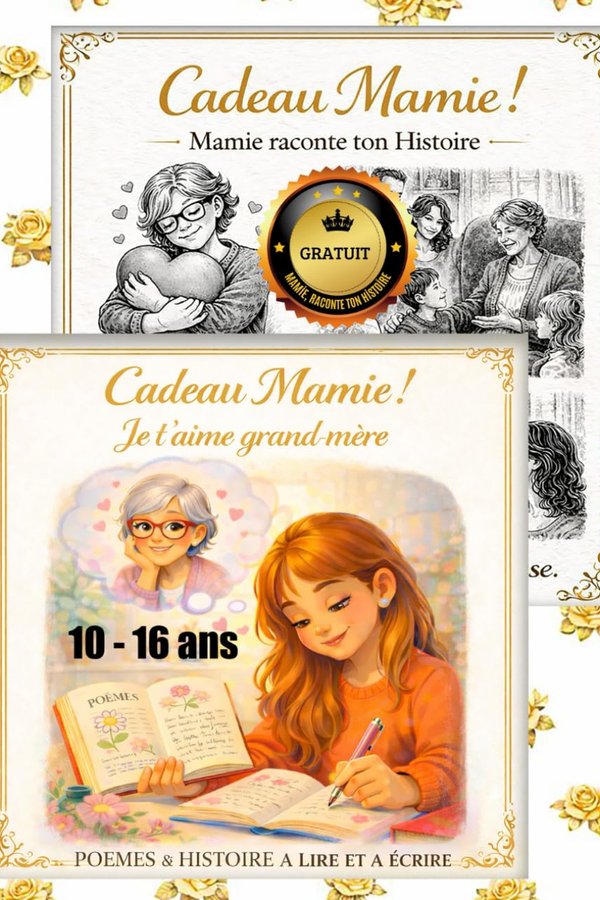 Mamie raconte ton Histoire - Cadeau grand-mere - poèmes & histoire à lire et à écrire par sa petite-fille: GRAND FORMAT Je t'aime - Frédéric Luhmer | Livr'ToK