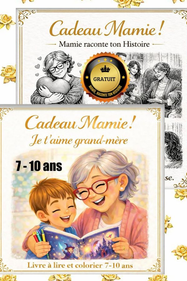 Mamie raconte ton Histoire Cadeau grand-mere Livre à lire et colorier 7 8 9 10 ans GRAND FORMAT Je t'aime - Frédéric Luhmer | Livr'ToK